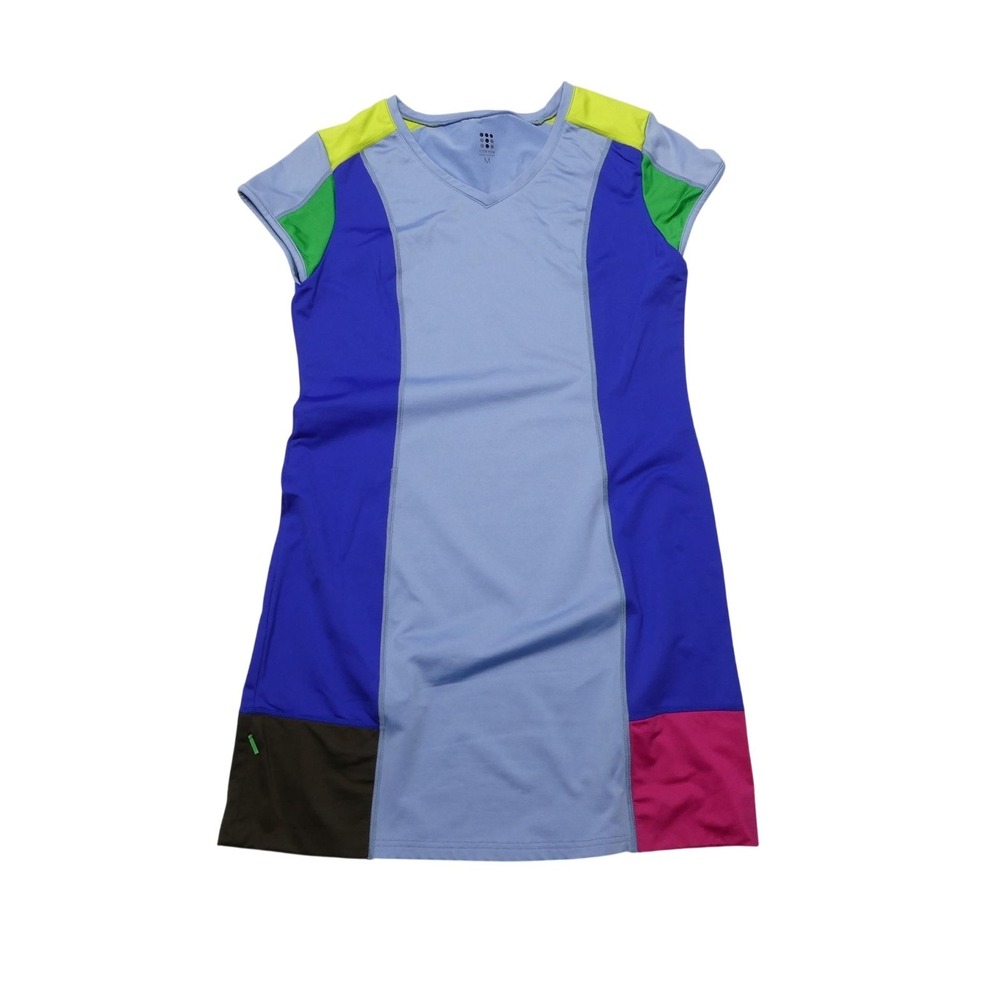 Title‎ Nine Dress Womens Medium Multicolor V Neck Short Sleeve Pockets Athletic